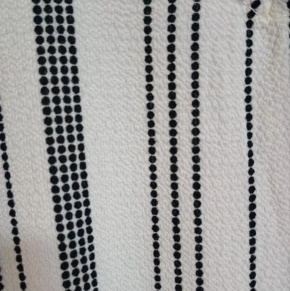 Maurices Black White Stripe Faux Wrap V-neck Flutter Sleeve Shark Bite Dress XL - Picture 7 of 10